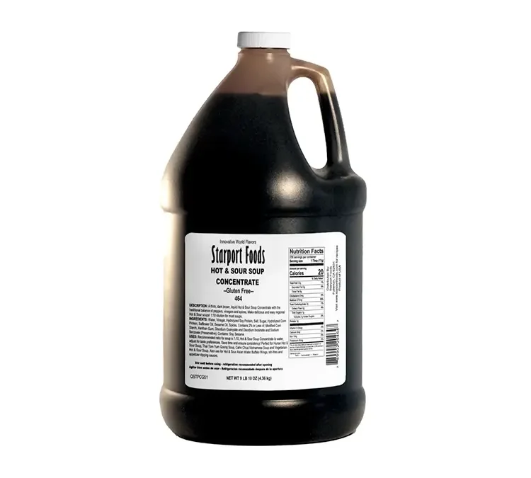 Hot and Sour Soup Concentrate Gluten Free - Case of 4 -1 gallon
